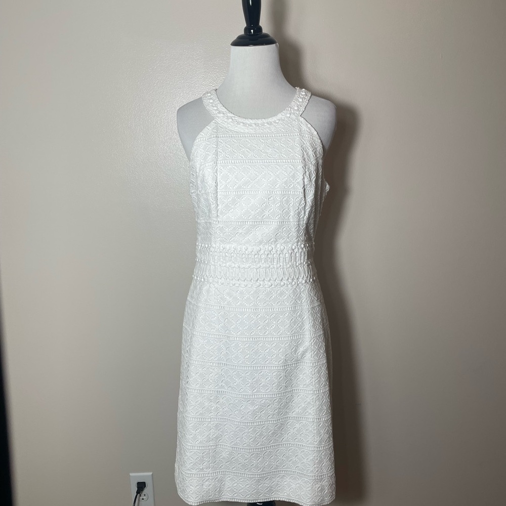 NWT Lilly Pulitzer Ashlyn Resort White Beaded Shift Dress - Size 6